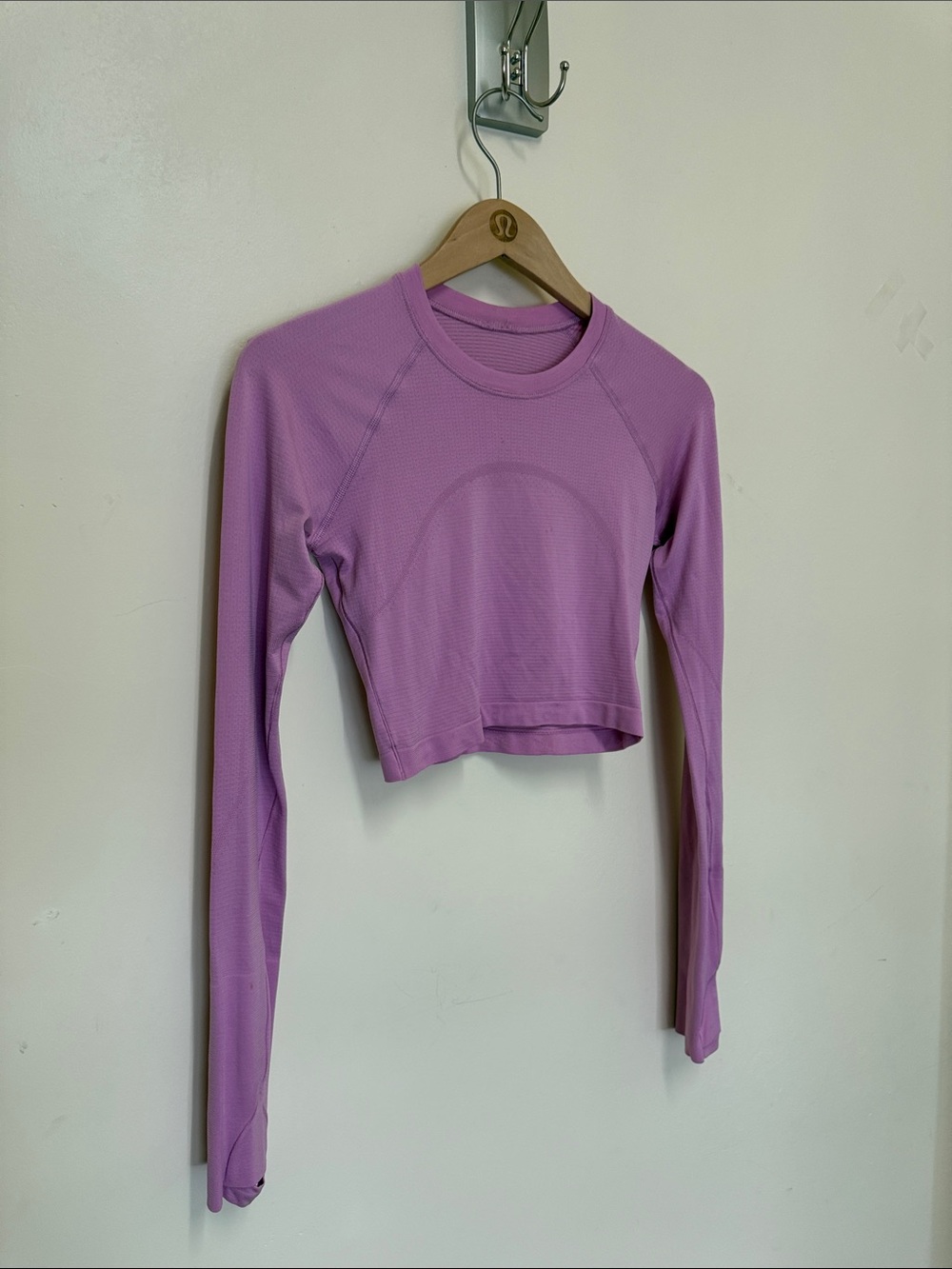 Lululemon Swiftly Tech Cropped Long-Sleeve Shirt 2.0 Dahlia Mauve